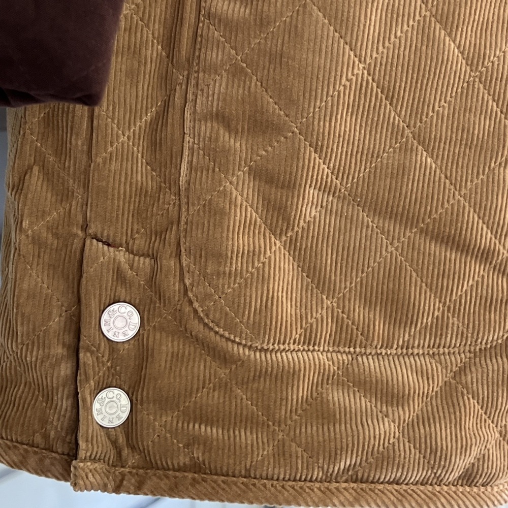 NWT Denim & Co Womens Reversible Corduroy Quilted Barn Jacket Coat Snaps Sz XL - Picture 6 of 16